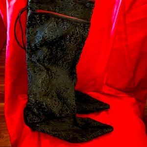 DKNY suede eyelet black boots offers accepted